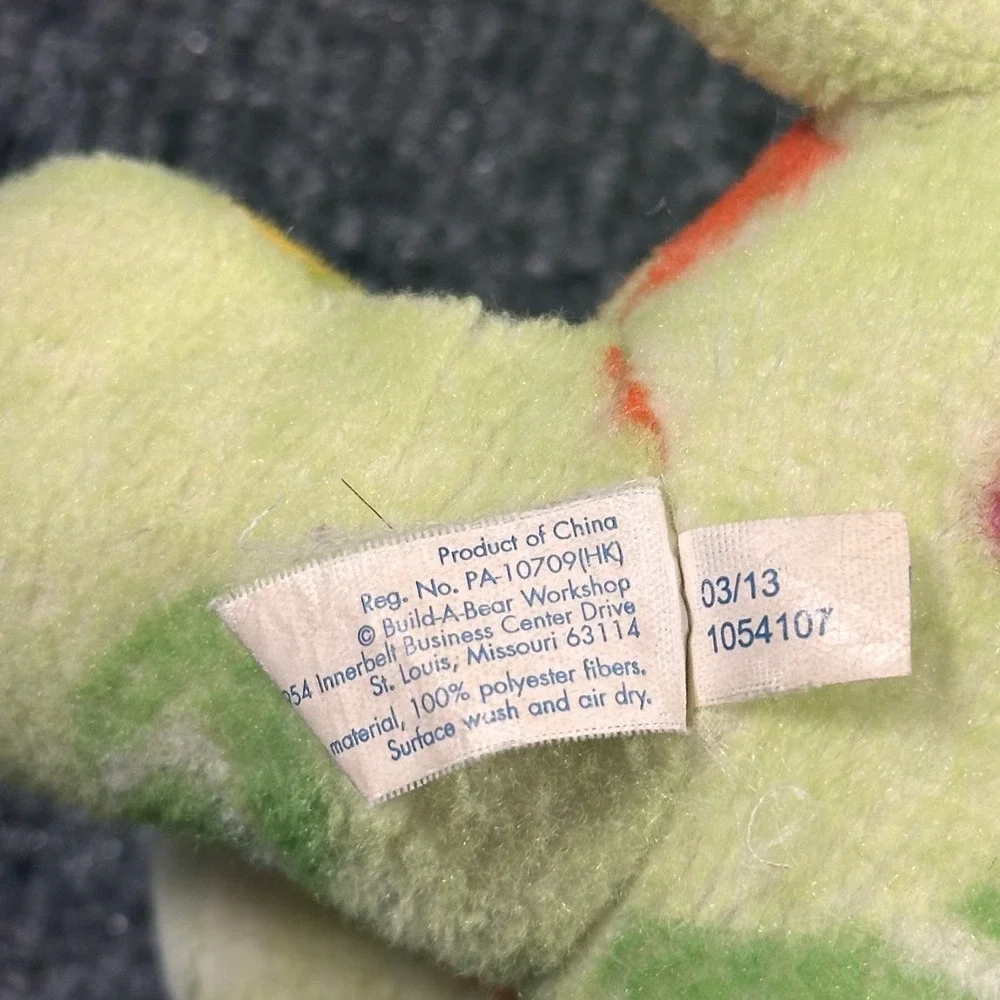 Build-A-Bear Smallfrys Mini Plush Lime Green Tropical Palm Tree Summer Bear 7in